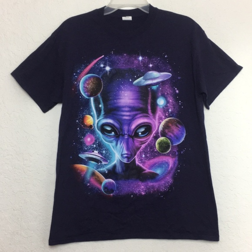 ✅Men Alien Galaxy Shirt Size S